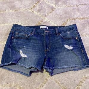 High rise jean shorts